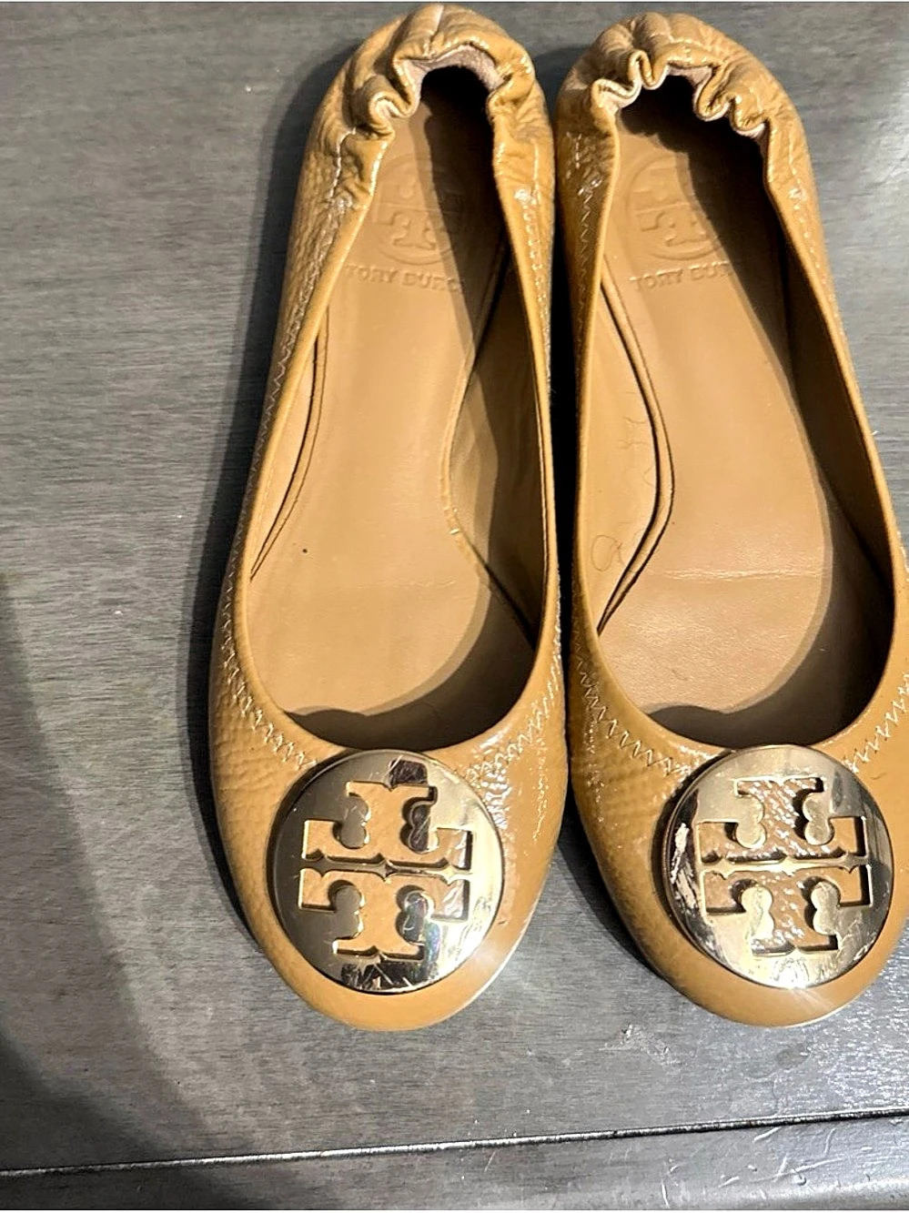 Tory Burch Minnie Travel Ballet Flats Brown